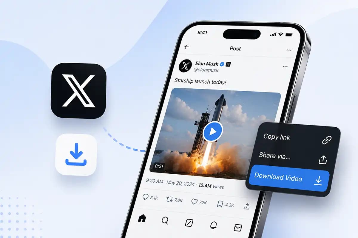 iPhoneでTwitter(X)の動画をダウンロードする方法